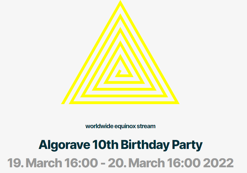 Algorave live stream promotional image